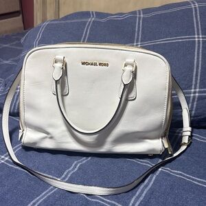 Michael Kors Cream Leather Satchel